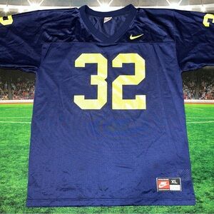 Michigan Wolverines #32 Vintage Nike Team Sports Blue Football Jersey Sz XL Used